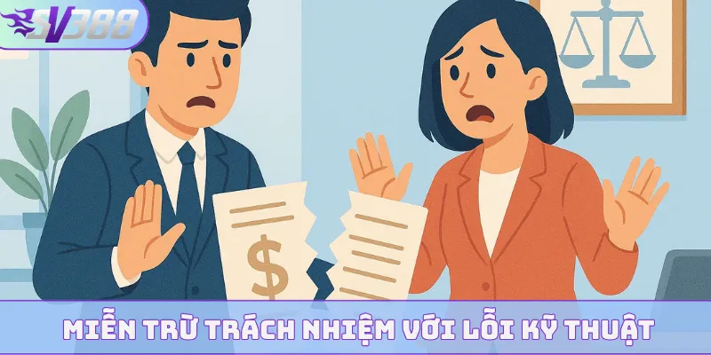 Áp dụng miễn trừ trách nhiệm với lỗi kỹ thuật
